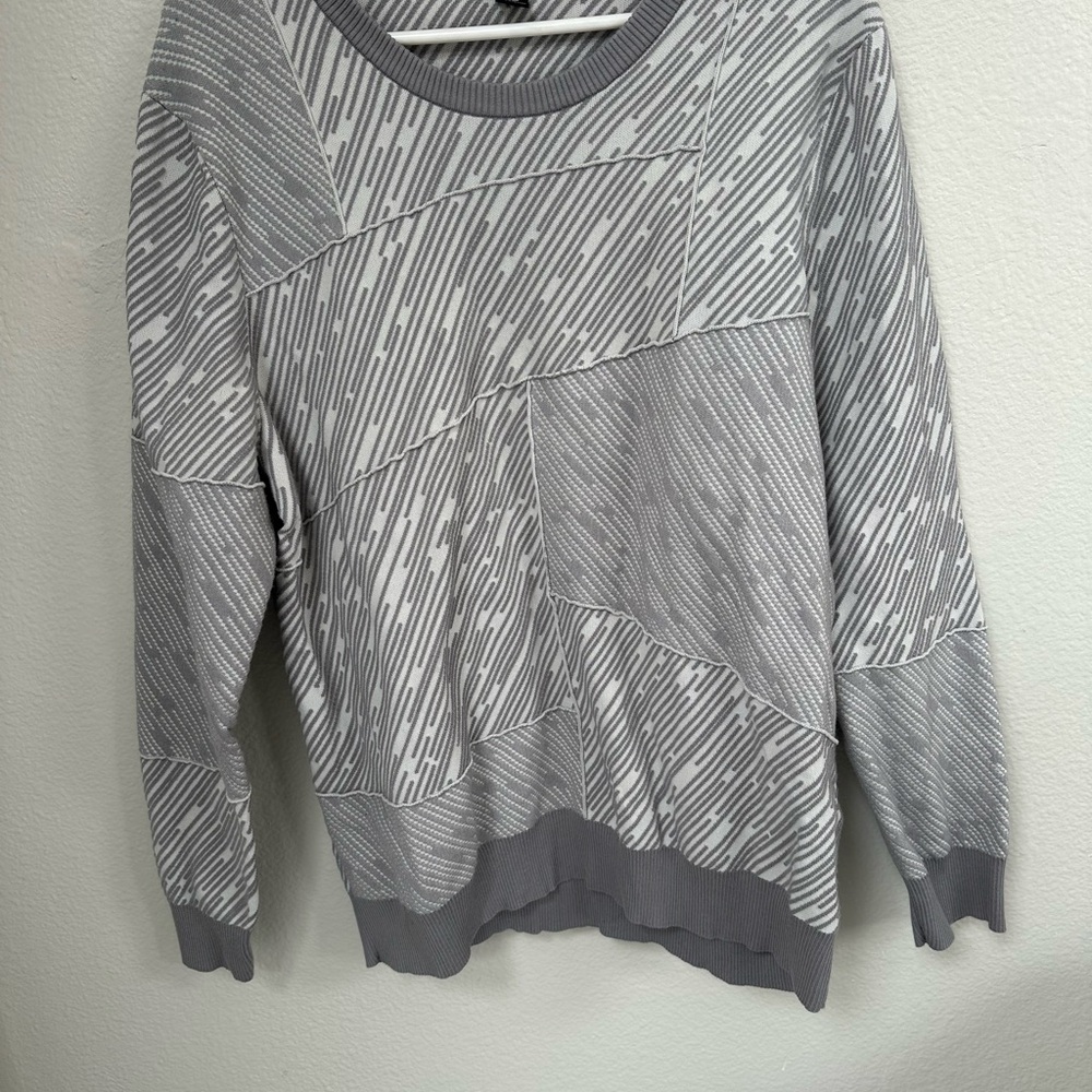 INC International Concepts Gray Patterned Sweater